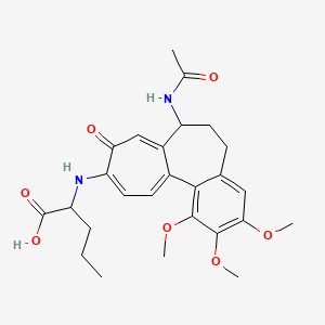 B2698258 N-[7-(acetylamino)-1,2,3-trimethoxy-9-oxo-5,6,7,9-tetrahydrobenzo[a]heptalen-10-yl]norvaline CAS No. 1491150-39-0