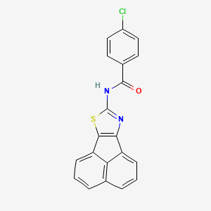 molecular formula C20H11ClN2OS B2698267 N-(acenaphtho[1,2-d]thiazol-8-yl)-4-chlorobenzamide CAS No. 536730-13-9