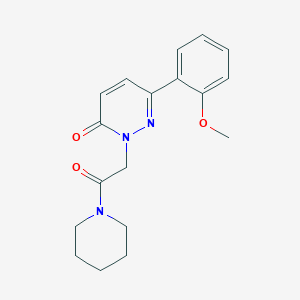 molecular formula C18H21N3O3 B2698297 6-(2-methoxyphenyl)-2-[2-oxo-2-(piperidin-1-yl)ethyl]-2,3-dihydropyridazin-3-one CAS No. 922929-21-3