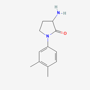 molecular formula C12H16N2O B2698311 3-amino-1-(3,4-dimethylphenyl)pyrrolidin-2-one CAS No. 1249823-00-4