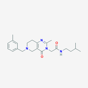 N-isopentyl-2-(2-methyl-6-(3-methylbenzyl)-4-oxo-5,6,7,8-tetrahydropyrido[4,3-d]pyrimidin-3(4H)-yl)acetamide