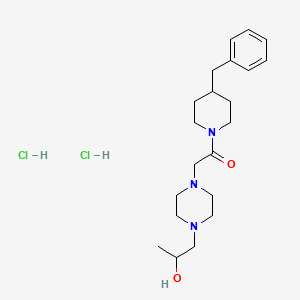 1-(4-Benzylpiperidin-1-yl)-2-(4-(2-hydroxypropyl)piperazin-1-yl)ethanone dihydrochloride