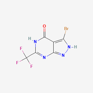 3-bromo-6-(trifluoromethyl)-1H-pyrazolo[3,4-d]pyrimidin-4-ol
