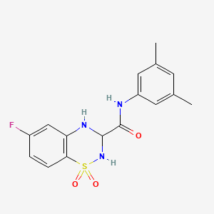 molecular formula C16H16FN3O3S B2698326 N-(3,5-dimethylphenyl)-6-fluoro-1,1-dioxo-3,4-dihydro-2H-1lambda6,2,4-benzothiadiazine-3-carboxamide CAS No. 1219186-60-3