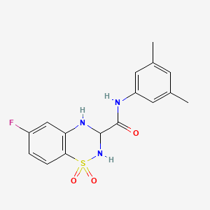 N-(3,5-dimethylphenyl)-6-fluoro-3,4-dihydro-2H-benzo[e][1,2,4]thiadiazine-3-carboxamide 1,1-dioxide