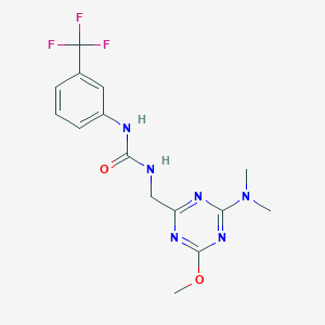 1-((4-(Dimethylamino)-6-methoxy-1,3,5-triazin-2-yl)methyl)-3-(3-(trifluoromethyl)phenyl)urea