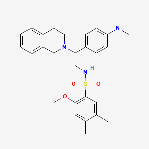 N-(2-(3,4-dihydroisoquinolin-2(1H)-yl)-2-(4-(dimethylamino)phenyl)ethyl)-2-methoxy-4,5-dimethylbenzenesulfonamide