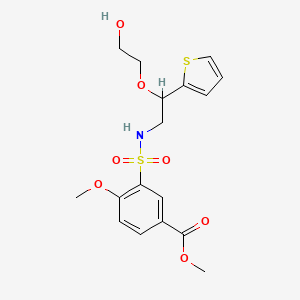 methyl 3-(N-(2-(2-hydroxyethoxy)-2-(thiophen-2-yl)ethyl)sulfamoyl)-4-methoxybenzoate