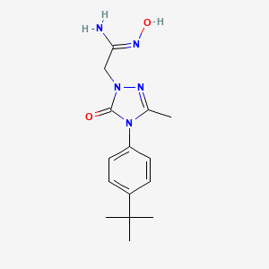 (Z)-2-[4-(4-tert-butylphenyl)-3-methyl-5-oxo-4,5-dihydro-1H-1,2,4-triazol-1-yl]-N'-hydroxyethanimidamide