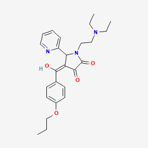 1-(2-(diethylamino)ethyl)-3-hydroxy-4-(4-propoxybenzoyl)-5-(pyridin-2-yl)-1H-pyrrol-2(5H)-one