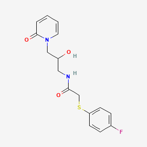 2-((4-fluorophenyl)thio)-N-(2-hydroxy-3-(2-oxopyridin-1(2H)-yl)propyl)acetamide