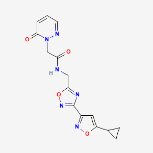 N-((3-(5-cyclopropylisoxazol-3-yl)-1,2,4-oxadiazol-5-yl)methyl)-2-(6-oxopyridazin-1(6H)-yl)acetamide