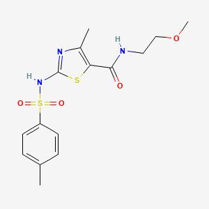 N-(2-methoxyethyl)-4-methyl-2-(4-methylphenylsulfonamido)thiazole-5-carboxamide