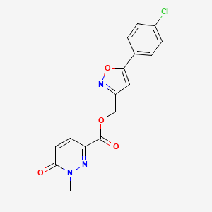(5-(4-Chlorophenyl)isoxazol-3-yl)methyl 1-methyl-6-oxo-1,6-dihydropyridazine-3-carboxylate
