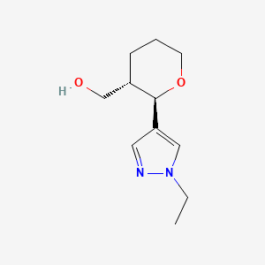 rac-[(2R,3S)-2-(1-ethyl-1H-pyrazol-4-yl)oxan-3-yl]methanol, trans