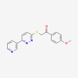 B2698356 1-(4-Methoxyphenyl)-2-(6-pyridin-3-ylpyridazin-3-yl)sulfanylethanone CAS No. 872987-51-4
