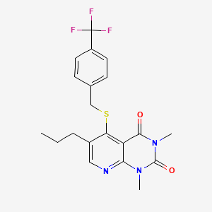 1,3-dimethyl-6-propyl-5-((4-(trifluoromethyl)benzyl)thio)pyrido[2,3-d]pyrimidine-2,4(1H,3H)-dione