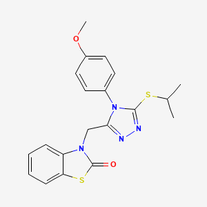 3-((5-(isopropylthio)-4-(4-methoxyphenyl)-4H-1,2,4-triazol-3-yl)methyl)benzo[d]thiazol-2(3H)-one