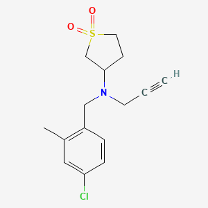 3-{[(4-Chloro-2-methylphenyl)methyl](prop-2-yn-1-yl)amino}-1lambda6-thiolane-1,1-dione