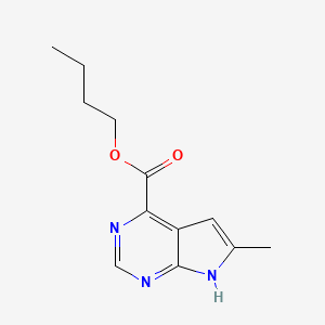 butyl 6-methyl-7H-pyrrolo[2,3-d]pyrimidine-4-carboxylate
