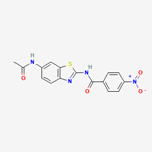 N-(6-acetamido-1,3-benzothiazol-2-yl)-4-nitrobenzamide