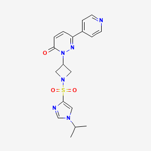 2-[1-(1-Propan-2-ylimidazol-4-yl)sulfonylazetidin-3-yl]-6-pyridin-4-ylpyridazin-3-one