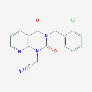 2-{3-[(2-chlorophenyl)methyl]-2,4-dioxo-1H,2H,3H,4H-pyrido[2,3-d]pyrimidin-1-yl}acetonitrile