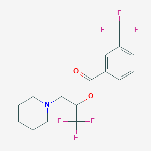 2,2,2-Trifluoro-1-(piperidinomethyl)ethyl 3-(trifluoromethyl)benzenecarboxylate