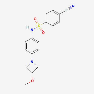 4-cyano-N-(4-(3-methoxyazetidin-1-yl)phenyl)benzenesulfonamide
