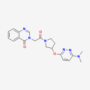 3-(2-(3-((6-(dimethylamino)pyridazin-3-yl)oxy)pyrrolidin-1-yl)-2-oxoethyl)quinazolin-4(3H)-one