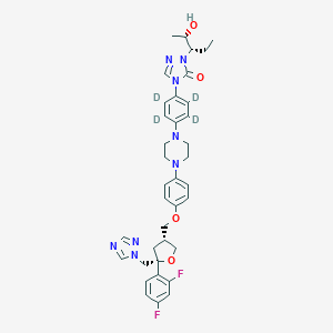 molecular formula C37H42F2N8O4 B026984 O-Benzyl Posaconazole-d4 CAS No. 1133712-26-1