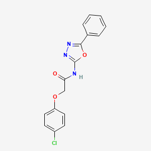 2-(4-chlorophenoxy)-N-(5-phenyl-1,3,4-oxadiazol-2-yl)acetamide