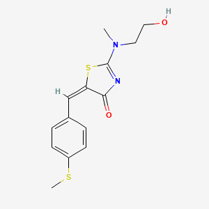 (5E)-2-[2-hydroxyethyl(methyl)amino]-5-[(4-methylsulfanylphenyl)methylidene]-1,3-thiazol-4-one