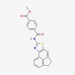 molecular formula C22H16N2O3S B2698417 Methyl 4-((4,5-dihydroacenaphtho[5,4-d]thiazol-8-yl)carbamoyl)benzoate CAS No. 361172-86-3