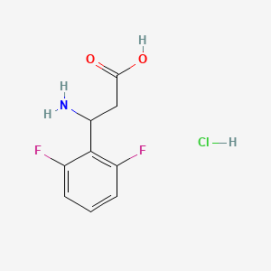 molecular formula C9H10ClF2NO2 B2698424 3-Amino-3-(2,6-difluorophenyl)propanoic acid hydrochloride CAS No. 2095410-33-4