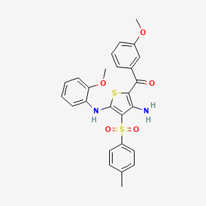 (3-Amino-5-((2-methoxyphenyl)amino)-4-tosylthiophen-2-yl)(3-methoxyphenyl)methanone