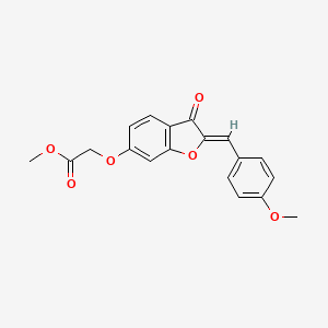 (Z)-methyl 2-((2-(4-methoxybenzylidene)-3-oxo-2,3-dihydrobenzofuran-6-yl)oxy)acetate