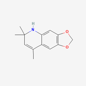 molecular formula C13H15NO2 B2698443 6,6,8-Trimethyl-5,6-dihydro[1,3]dioxolo[4,5-g]quinoline CAS No. 136870-77-4