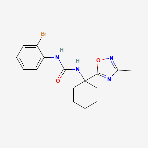 molecular formula C16H19BrN4O2 B2698446 1-(2-Bromophenyl)-3-[1-(3-methyl-1,2,4-oxadiazol-5-YL)cyclohexyl]urea CAS No. 1396876-20-2