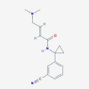 molecular formula C16H19N3O B2698447 (E)-N-[1-(3-Cyanophenyl)cyclopropyl]-4-(dimethylamino)but-2-enamide CAS No. 2411330-23-7