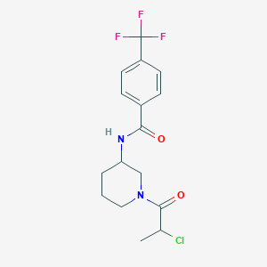 N-[1-(2-Chloropropanoyl)piperidin-3-yl]-4-(trifluoromethyl)benzamide