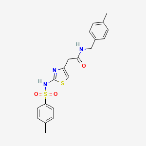 N-(4-methylbenzyl)-2-(2-(4-methylphenylsulfonamido)thiazol-4-yl)acetamide