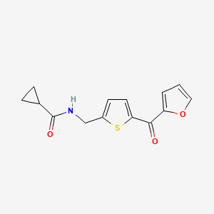N-((5-(furan-2-carbonyl)thiophen-2-yl)methyl)cyclopropanecarboxamide