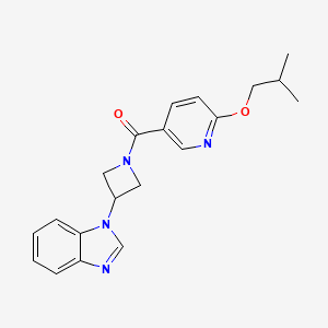 molecular formula C20H22N4O2 B2698464 1-{1-[6-(2-methylpropoxy)pyridine-3-carbonyl]azetidin-3-yl}-1H-1,3-benzodiazole CAS No. 2380078-62-4