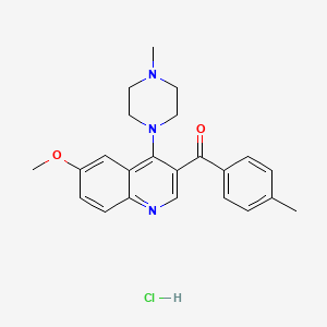 6-Methoxy-3-(4-methylbenzoyl)-4-(4-methylpiperazin-1-yl)quinoline hydrochloride