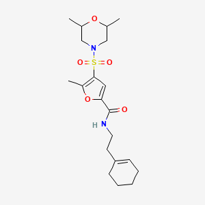 N-(2-(cyclohex-1-en-1-yl)ethyl)-4-((2,6-dimethylmorpholino)sulfonyl)-5-methylfuran-2-carboxamide