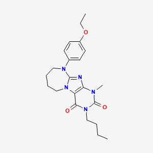 3-Butyl-10-(4-ethoxyphenyl)-1-methyl-6,7,8,9-tetrahydropurino[7,8-a][1,3]diazepine-2,4-dione