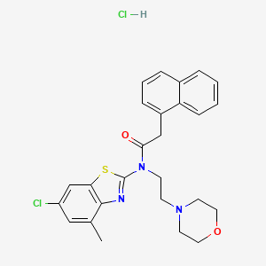N-(6-chloro-4-methylbenzo[d]thiazol-2-yl)-N-(2-morpholinoethyl)-2-(naphthalen-1-yl)acetamide hydrochloride