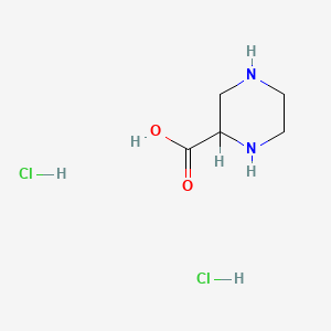 molecular formula C5H12Cl2N2O2 B2698492 Piperazine-2-carboxylic acid dihydrochloride CAS No. 126330-90-3; 133525-05-0; 158663-69-5; 2762-32-5; 3022-15-9
