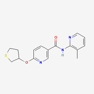 molecular formula C16H17N3O2S B2698498 N-(3-methylpyridin-2-yl)-6-(thiolan-3-yloxy)pyridine-3-carboxamide CAS No. 2034444-60-3